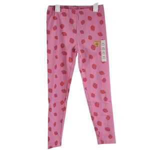 Cat & Jack Girls Strawberry Print Leggings, Pink, Size XXL (16-18), NWT
